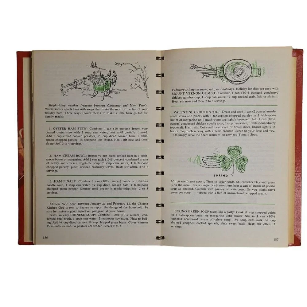 Campbell Cookbook Soup‎ Recipes Dishes Casseroles 1968 Edition Hardcover Vintage